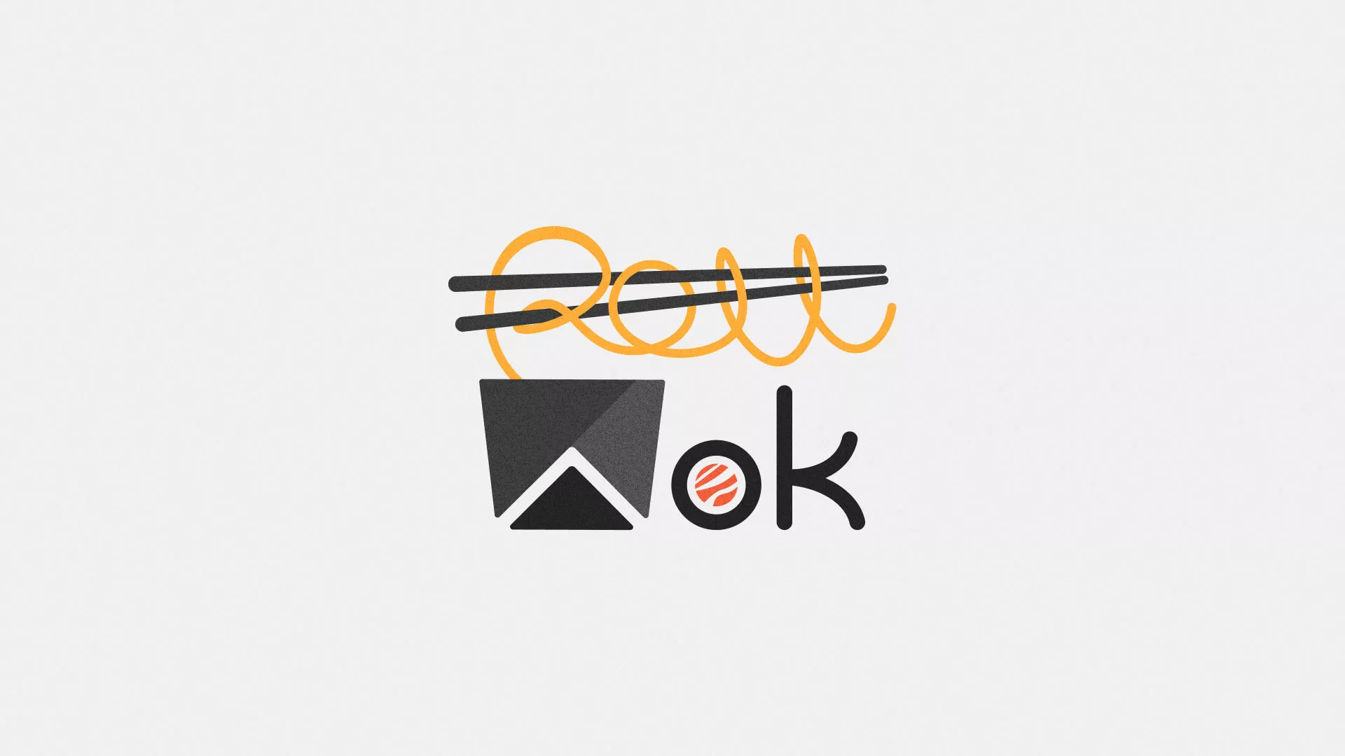 Разработка логотипа суши-бара «Roll Wok Club» в Клинцах